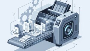 Современная иллюстрация автоматической фальцовки для брошюр, выбор метода для полиграфии, Техренда Полиграф.